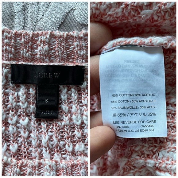 J. Crew pink marled crewneck sweater size Small preowned - Picture 5 of 5